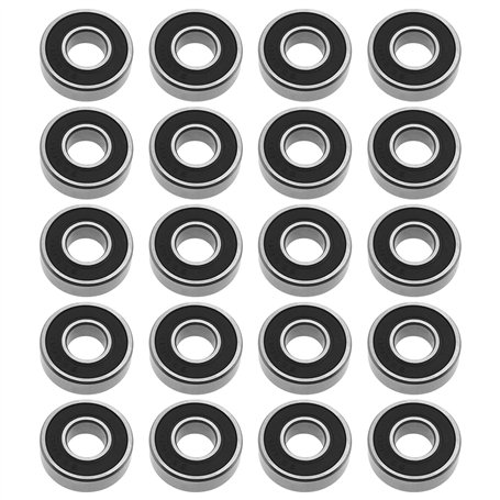 eMagTech 20pcs Double Joint en Caoutchouc Roulements à Billes à Gorge Profonde 698-2RS 8x19x6mm en Acier au Carbone pour Moteur