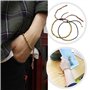 eMagTech 6pcs Tibétain Cuivre Perles Bracelets Bouddhiste Chanceux Bracelet Main Tressé Corde Réglable Bonne Chance Amulette Bij