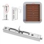 ECSiNG Lot de 4 verrous de porte encastrés en acier inoxydable poli avec vis pour portes en bois et portes en acier inoxydable
