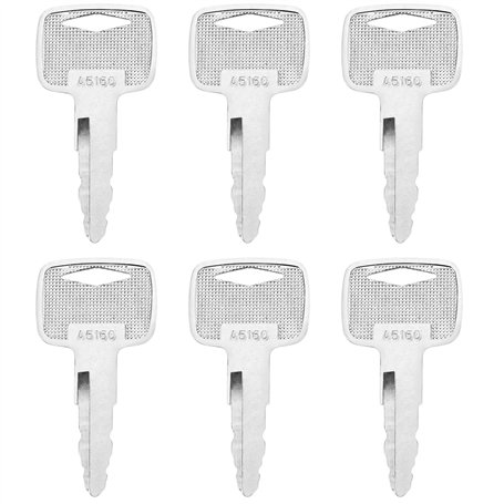 ECSiNG 6pcs Clés de Contact A5160 Clé de Contact de Chariot Élévateur 91A07-01910 Clé de Démarrage de Contact de Camion Compatib