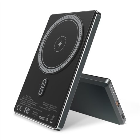 YISH Batterie Externe Mag-Safe Powerbank: 5000mAh Power Bank 9MM Slim Portable Chargeur sans Fil Batterie Induction avec Rapide