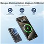 YISH Batterie Externe Mag-Safe Powerbank: 5000mAh Power Bank 9MM Slim Portable Chargeur sans Fil Batterie Induction avec Rapide