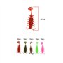 Briny River Lot de 50 Leurres de Pêche en Plastique Souples en Forme de Ver pour Poissons d'eau Douce Et d'eau de Mer 3,5 Cm