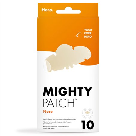 Hero - Mighty Patch Nose - Spécial nez - Absorbe les impuretés des pores et des boutons en 6 à 8 heures - Hydrocolloïdes - Boite