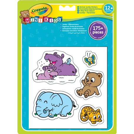 Crayola Mini Kids - 12599 - Loisir Créatif - Gommettes Géantes Animaux