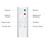Dyson Hot+Cool AM09 – Chauffage ventilateur sans pales, oscillation 70°, 2 modes, silencieux, télécommande, Blanc/Argent