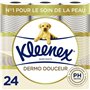 KLEENEX Dermo Douceur - Papier Toilette (4 paquets de 6 rouleaux) - triple épaisseur - 100% de fibres naturelles - sans parfum -