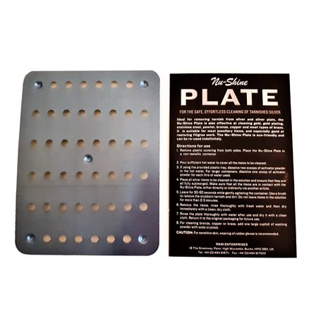 Nushine Magic Cleaning Plate - Plateau nettoyant argent (petit 11.5 x 15.4cm)