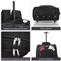 5 Cities Bagages à main Trolley sac à épaule Valise, 55 cm, 42 Litres, Noir