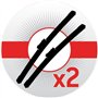 Trico Exact Fit Essuie-glaces| Longueur:650/350MM | 1 Paire de Balais Avant Lada Xray | Renault: Clio IV/IV Grandtour/IV Hatchba
