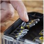 Stanley Coffret 55 pièces Embouts Impact Torsion Gamme FATMAX Robuste et Ergonomique STA88559-XJ