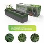 Bio Green Provence - Jardinière Auto-arrosante à 4 Pots à Herbes aromatiques avec indicateur de Niveau d'eau - Jardinière de Reb