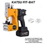 KATSU FIT-BAT Machine à Coudre Portable Closer Stitcher 21V sans Fil sans Balais Sac d'Emballage Couture avec Batterie 3.0 Ah et