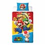 Nintendo Super Mario Parure de lit Simple avec Housse de Couette réversible Double Face avec taie d'oreiller Assortie en Polycot