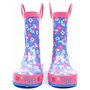 Vanilla Underground Peppa Pig Wellies Easy-On Handles Bottes de pluie bleu rose pour fille de fleur 27 EU