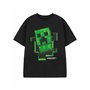 T-Shirt Minecraft Garçons Creeper Intérieur à l'intérieur Noir Speed ​​Gamer Top 12-13 Ans