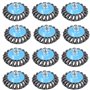 Lot de 12 brosses métalliques pour retirer la peinture de la rouille et les nœuds torsadés pour meuleuses d'angle de 10