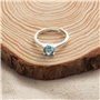 Philip Jones Bague en Cristal réglable Bleu Clair créée avec des Cristaux Zircondia®