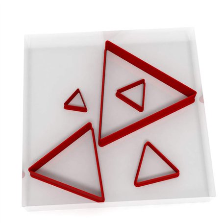 Custom Cutters - Lot de 5 emporte-pièces triangulaires pour pâte à sucre