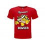 Fashion UK T Shirt Personnage Bowser. T-shirt officiel. 100% Coton. Couleur Rouge. Produit sous licence. Tailles enfant/garçon.