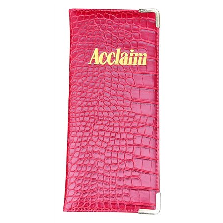 Acclaim Support rigide pour cartes de score de bowling - Légèrement rembourré - Effet texture reptile - 23 cm x 10 cm - Avec cli