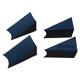 Acclaim Lot de 4 bols de bowling antidérapants en caoutchouc noir 5,5 cm x 3 cm x 3 cm - Arbitre de mesure en forme de triangle  Acclaim Lot de 4 bols de bowling antidérapants en caoutchouc noir 5
