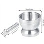 Mortier en acier inoxydable de qualité alimentaire 304 et set