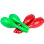 TIGER MAR49-4 Lot de 2 paires de maracas en plastique coloré Taille complète Longueur totale 24 cm