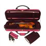 Tomandwill 43VL Étui pour violon classique 4/4 Bordeaux