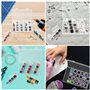 BELLE VOUS Boite de Rangement Diamond Painting en Plastique Transparent avec 28 Pots (Lot de 3) - Ensemble de Boite Rangement Pe