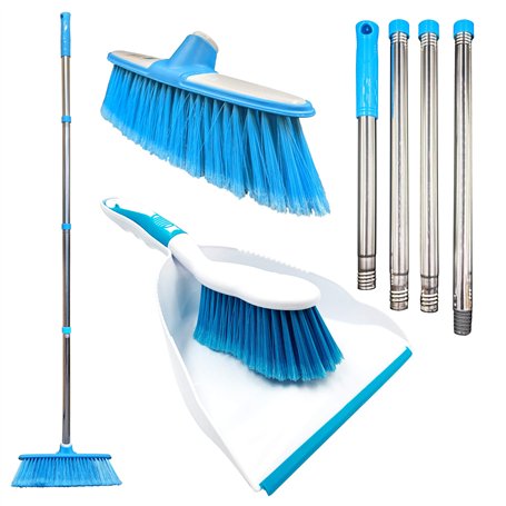 Balai de balayage d'intérieur avec pelle à poussière et brosses assorties