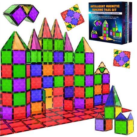 Desire Deluxe Montessori Lot de 37 Blocs de Construction magnétiques pour garçons et Filles – Jeu de Construction éducatif – Cad