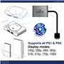 PS1 HDMI / PS2 AV Cable for All Sony Playstation & PS2 Models - Built in Switch to Swap Between RGB Or Component - PS1 & PS2 to 