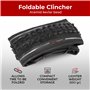 Fincci Pneus Réfléchissant VTT 26 x 1.95 Pouces - Paire Pliable Tire Vélo 50-559 avec 2X Chambre à Air de Valve Schrader 48mm po