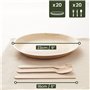 HAAGO 80 Pcs Vaisselle Jetable en Feuille de Palmier - Disposable Plates & Cutlery, comme Assiettes Bambou - 20 Assiettes et 60