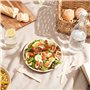 HAAGO 80 Pcs Vaisselle Jetable en Feuille de Palmier - Disposable Plates & Cutlery, comme Assiettes Bambou - 20 Assiettes et 60