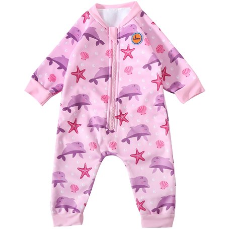 Swimbubs Combinaison de Natation Chaude pour bébé garçon avec Doublure en Polaire UPF 50 Protection Solaire UPF 50 (3 à 6 Mois