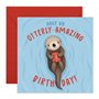 Central 23 Carte d'anniversaire mignonne Inscription Have An Otterly Amazing Birthday Inscription Sweet Design pour lui ou elle