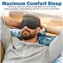 MSC Masque de sommeil 100% occultant pour homme et femme – Masque de sommeil sans pression avec tissu doux pour la peau et desig