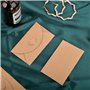 Pinsheng 100 Pièces Enveloppes en Papier Kraft Rétro, Enveloppe Carte Postale Enveloppe Mariage Kraft Enveloppe avec Coeur Mini 