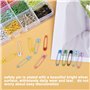 Vesaneae 300PCS Coloré Épingles à Nourrice, Épingles de Sûreté en Métal, Petite Épingle à Vêtements, Épingles de Nourrice avec B