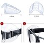 3 Paires de Protections Transparentes Flexibles à Enfiler de Lunettes de Sécuri
