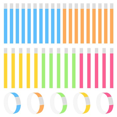 150 Bracelets d'Identification Bracelets Papier en Tyvek Bracelets d'Entrée Bracelet Papier Enfant pour Contrôle et Sécurité pou