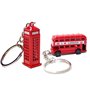 Souvenirs Lot de 6 porte-clés avec symbole de Londres - Porte-clés souvenir de Londres - Bus 3D Big Ben - Cabine téléphonique -