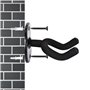 YUNYU Lot de 2 supports muraux pour guitare avec matériel de montage, noir