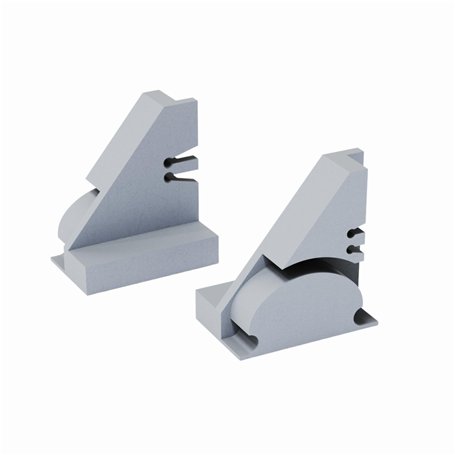 Sintrix Fab Lot de 2 embouts - Compatible avec rail de commande Velux 948536 - Remplacement pour les stores pliants FHU et ancie