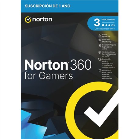 Antivirus Norton 360 pour Gamers 50 Go ESPAÑOL 1 USUAIRE 3 appareils 1 AO dans la boîte