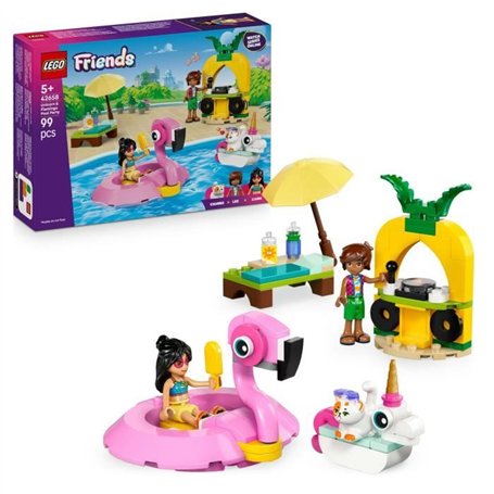 LEGO Friends 42658 Fete dans la Piscine avec les Bouées Licorne et Flamant Rose