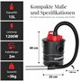 KAMINER Aspirateur à Cendres 15l Puissance d'aspiration 1200W Tension : 220-240V - 50Hz Double Filtre HEPA - aspirateur à Cendre