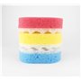 IDEA HOME 3 Pièces Éponge de Massage et Douche - Exfoliante Corps - Double Épaisseur, Couleurs Assorties